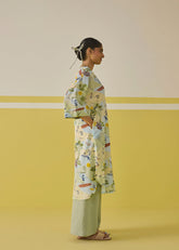 A Model Wearing Paradise Kurta Top, curated by Only Ethikal